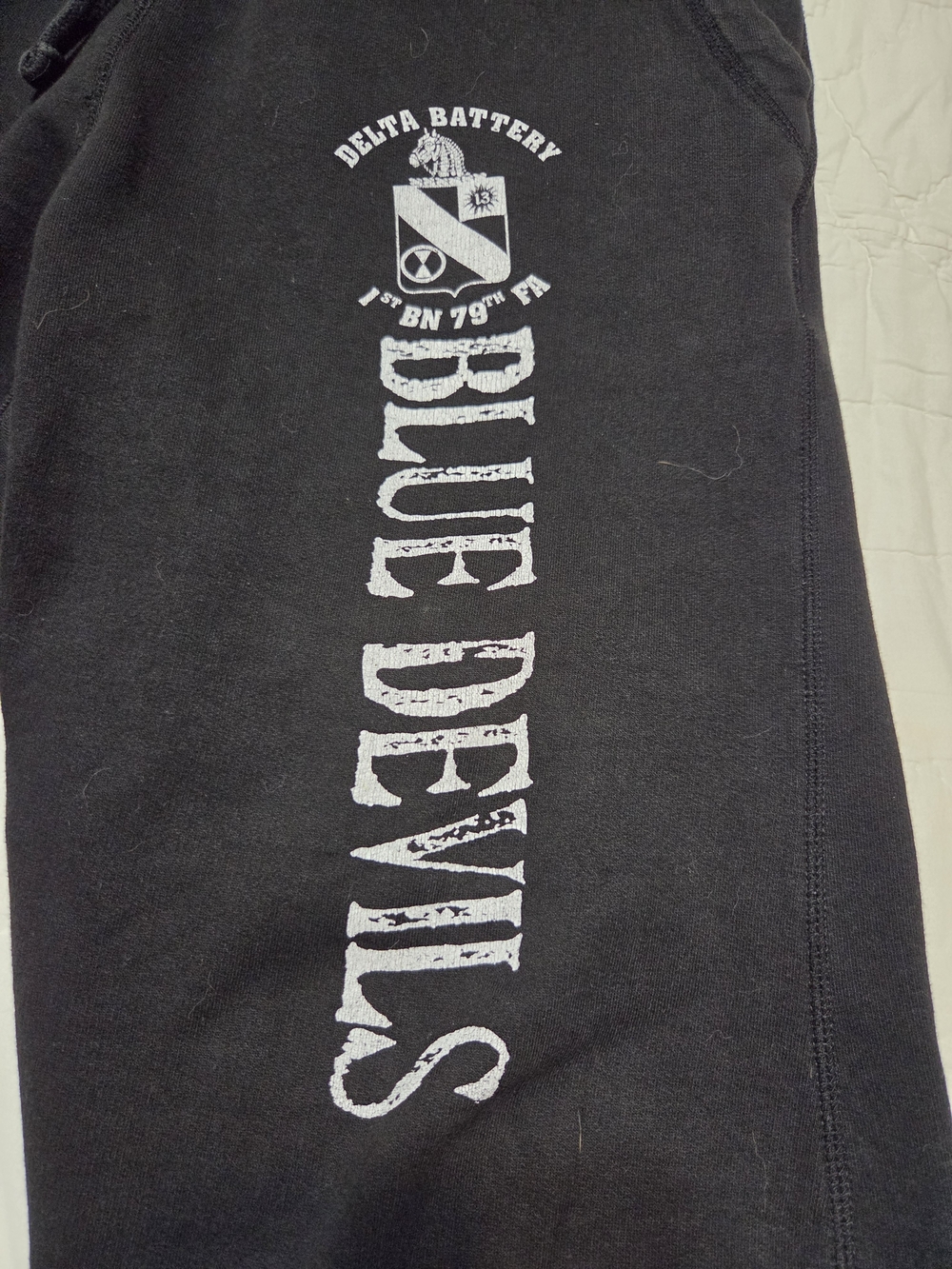 Men's Blue Devils Delta Battery Military Joggers Sweatpants Black Size 2XL